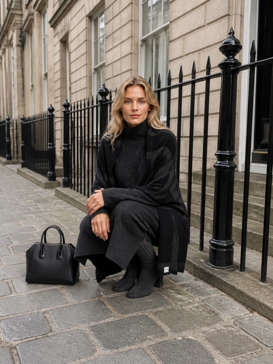 Givenchy knit dress with knee high boots