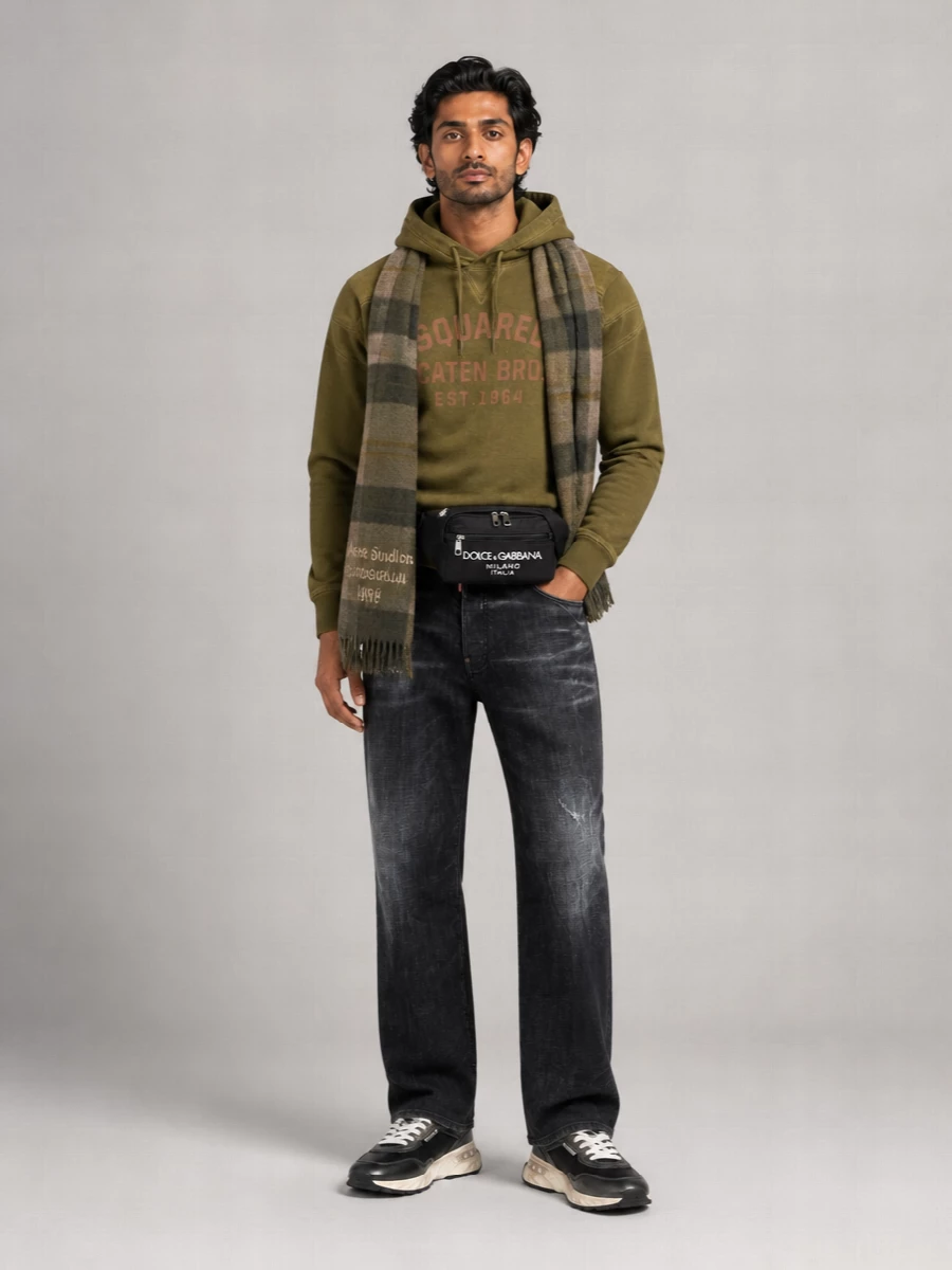 Dsquared2 Panelled Hoodie