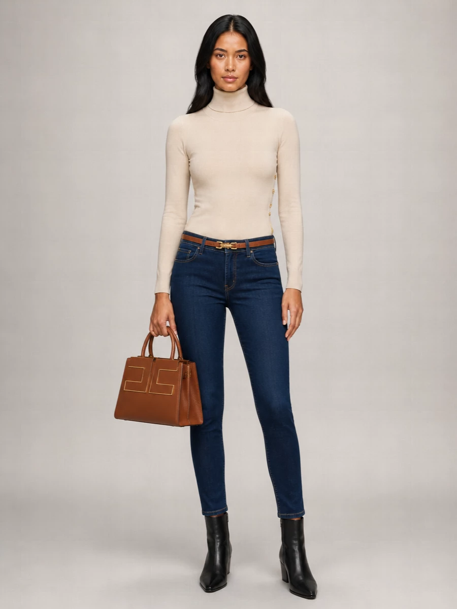 Elisabetta Franchi Denim Skinny Trousers