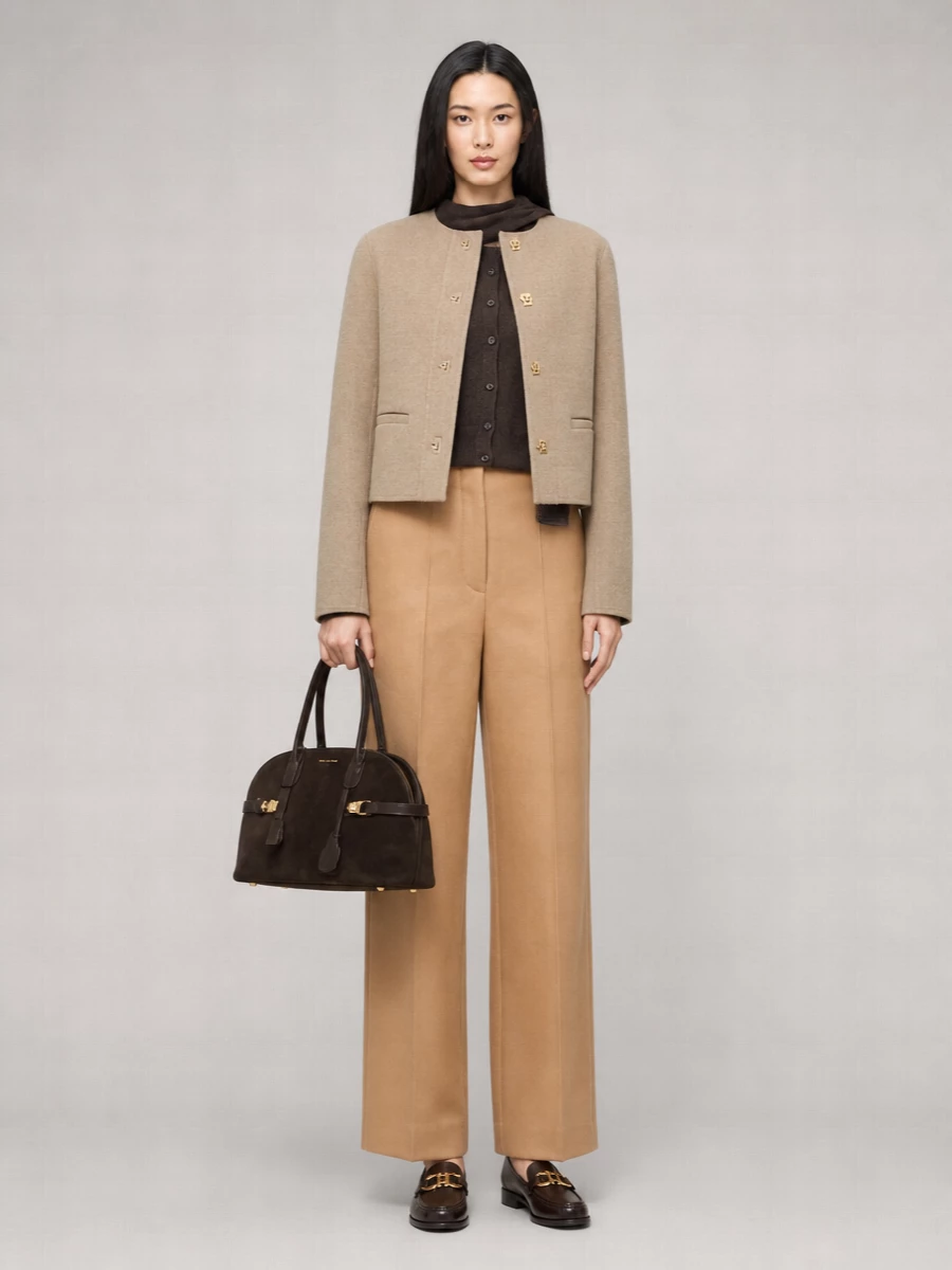 Ferragamo Cashmere Blend Cropped Blazer