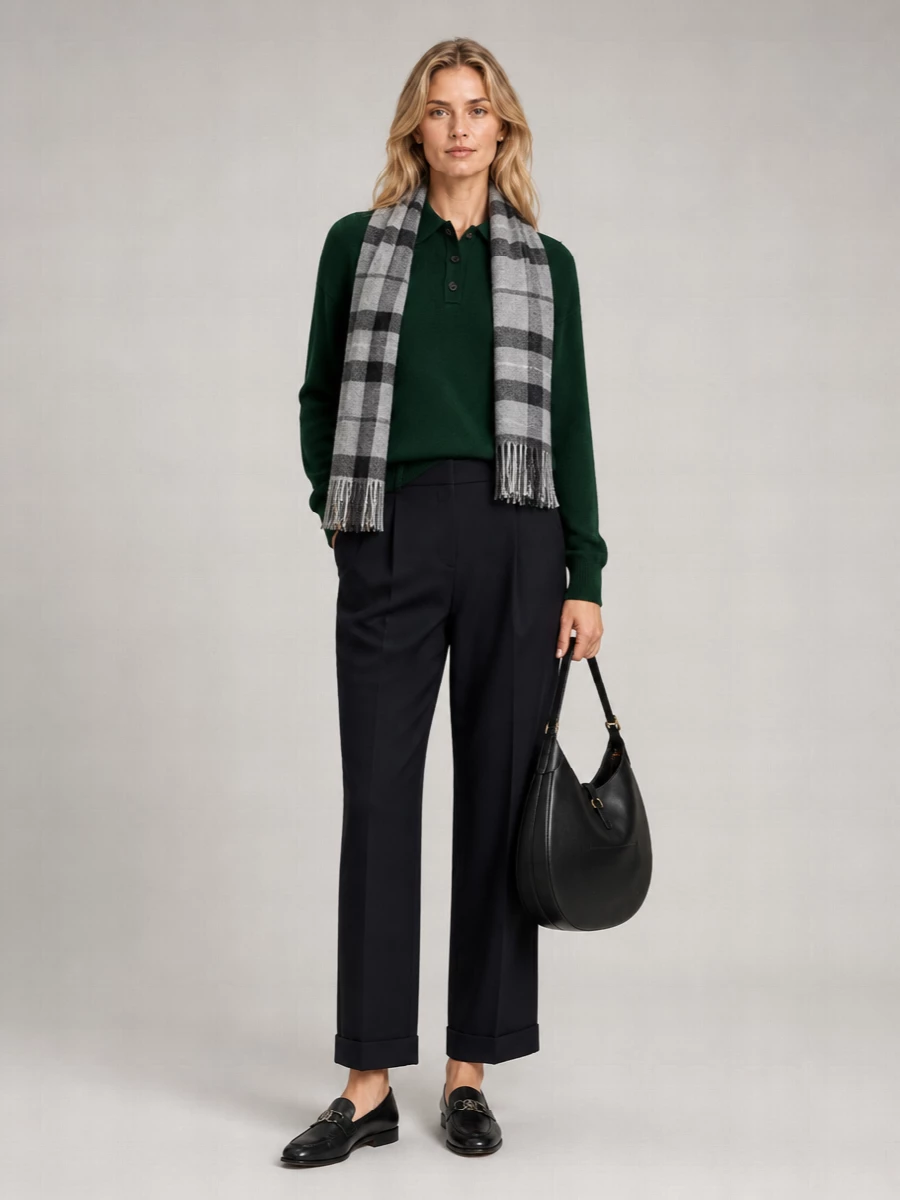 Guest In Residence Cashmere Long-Sleeve Polo Jumper