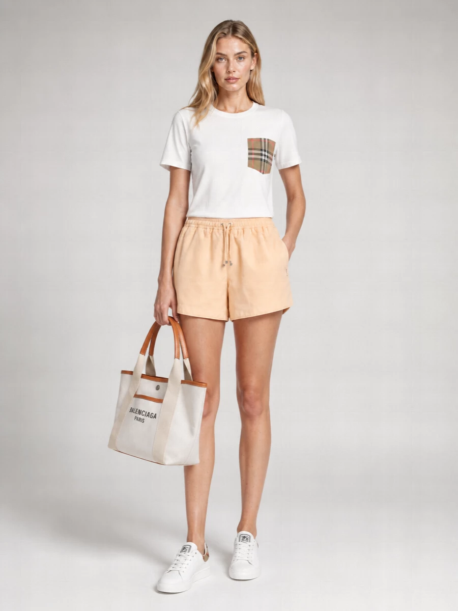 Burberry Cotton Oversized Check Pocket T-Shirt