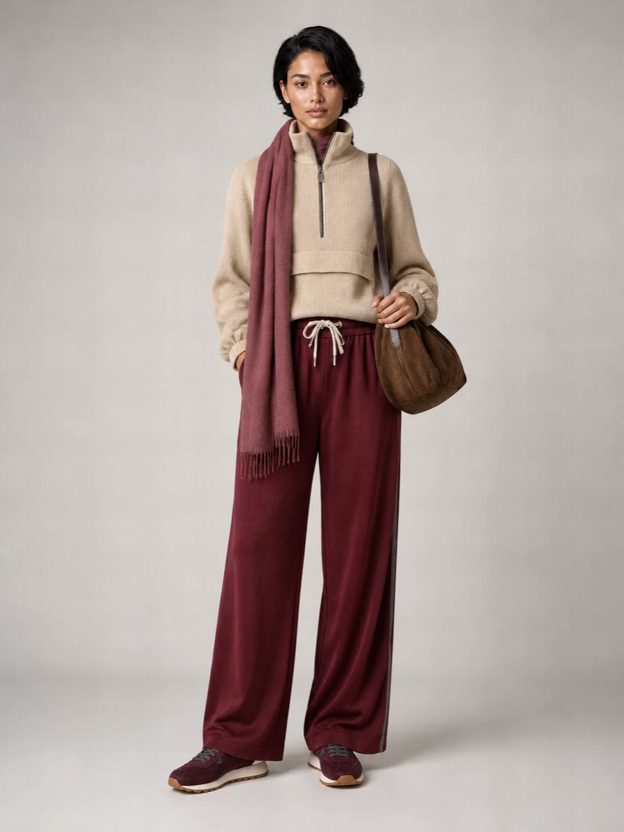 Brunello Cucinelli Silk Straight-Leg Relaxed-Fit Track Pants