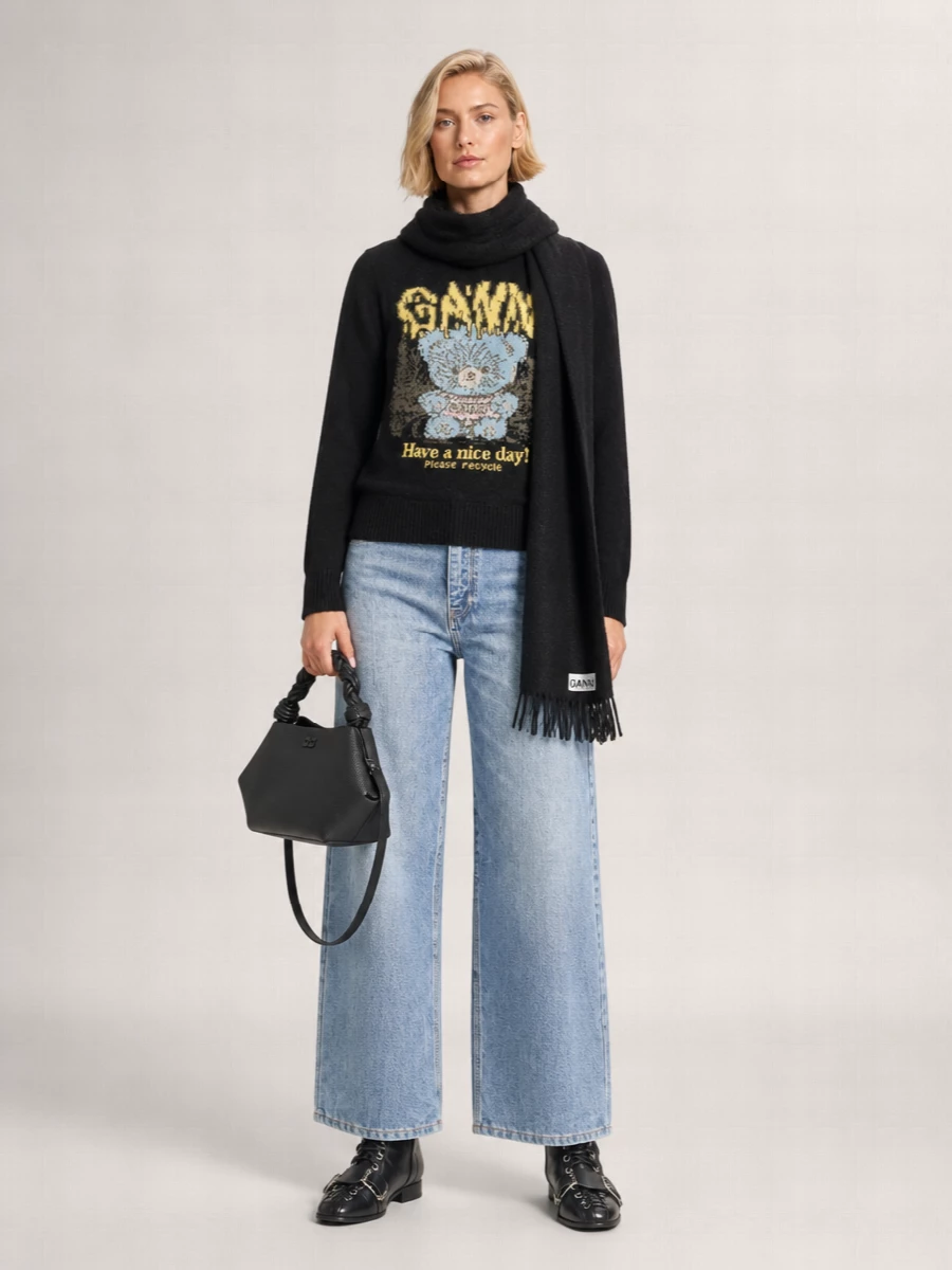 Ganni Bou Small Grained Shoulder Bag