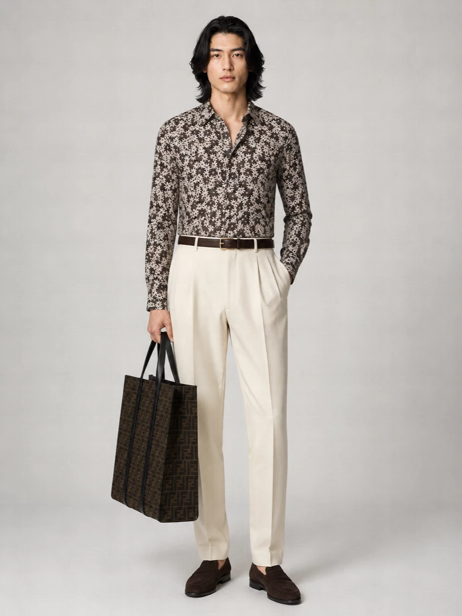 Fendi Jacquard Tote Bag