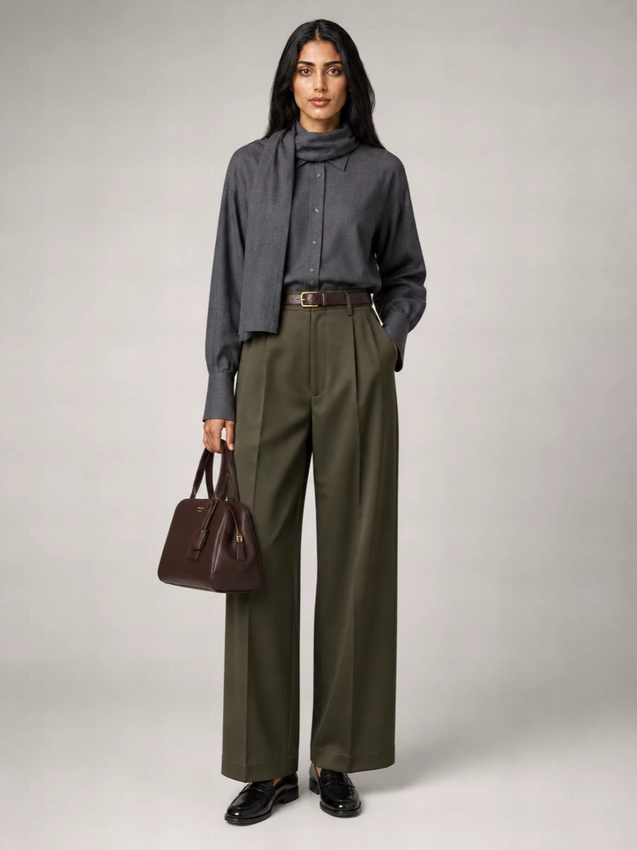 Darkpark High-Waist Wide-Leg Trousers From Chicago