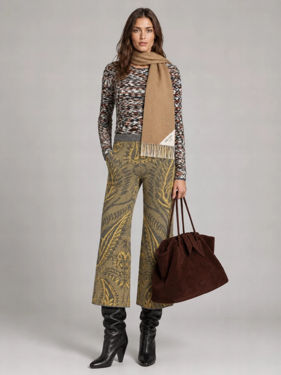 Etro Wool Wide-Leg Trousers