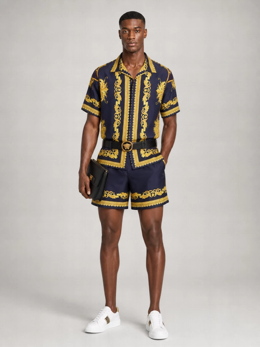 Versace silk printed shirt