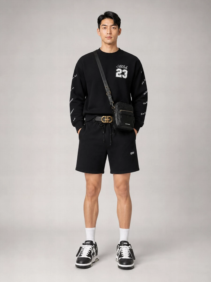 Off-White Cotton Loose-Fit Logo-Embroidered Sweatshirt
