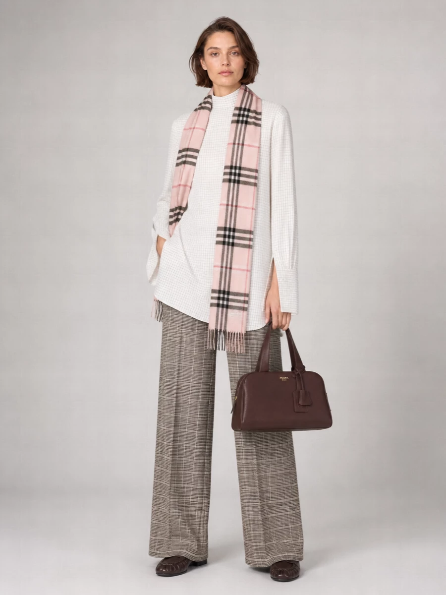 Dries Van Noten Checked Wide-Leg Trousers