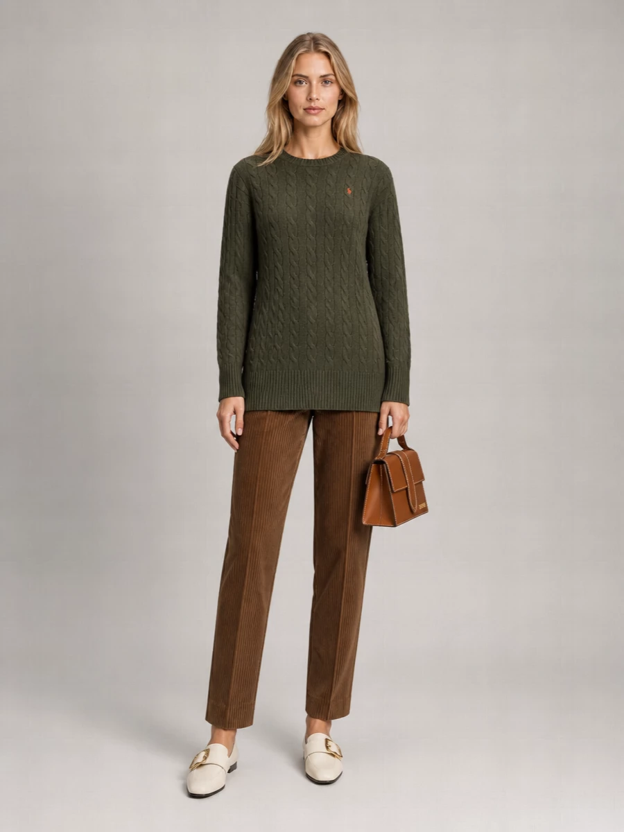 Polo Ralph Lauren Cashmere Wool Long-Sleeve Knit Dress