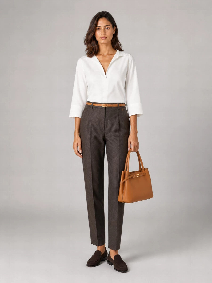 Tory Burch Pleated Tapered Trousers
