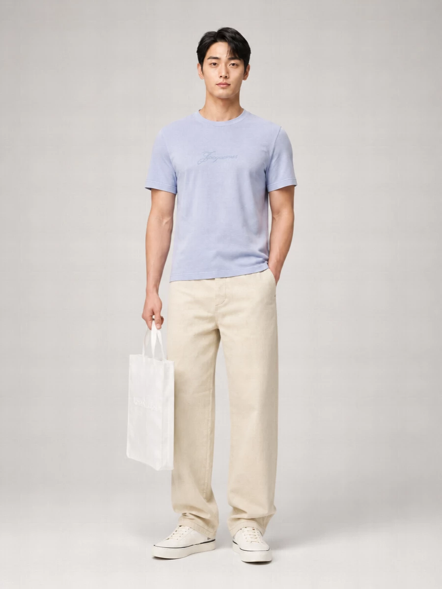 Jacquemus Pigmento Logo Short Sleeve Crew Neck T-Shirt