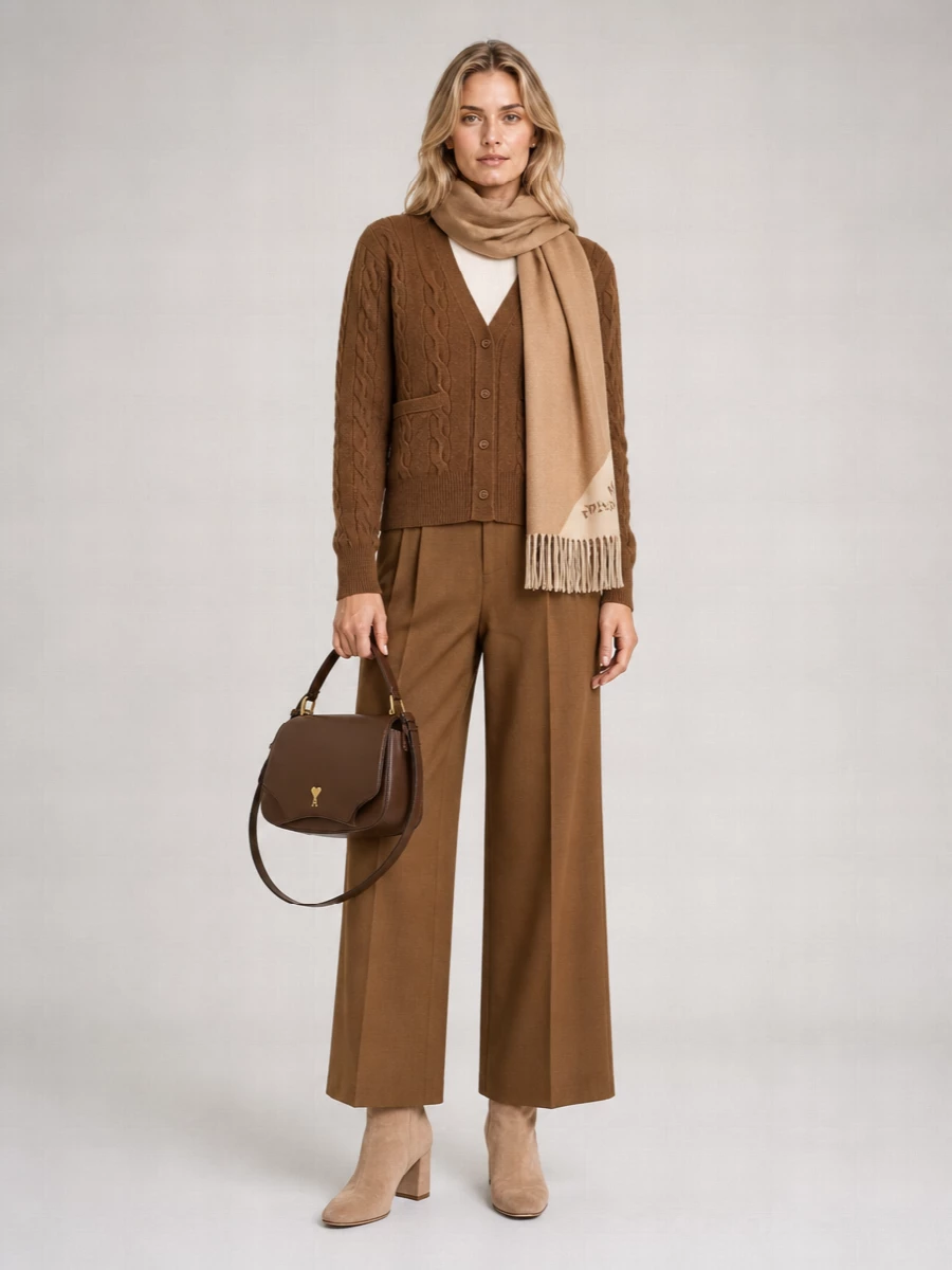 Ami Paris Merino Wool Cardigan