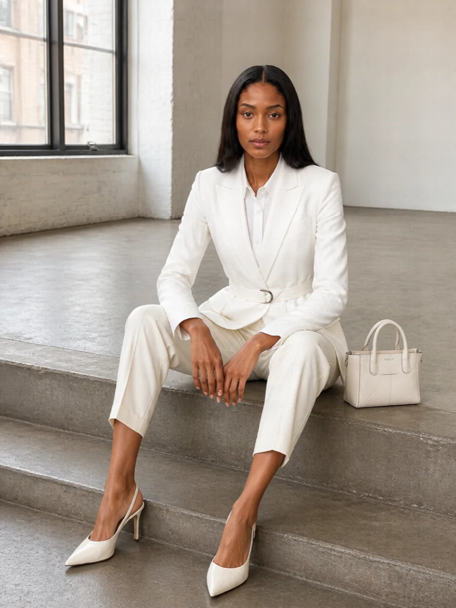 Brunello cucinelli white blazer summer suiting