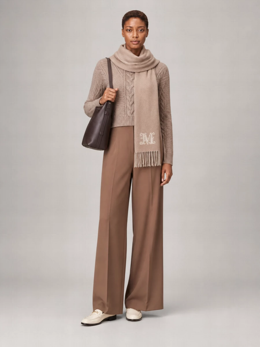 S Max Mara Cable-Knit Alpaca-Blend Boxy Jumper