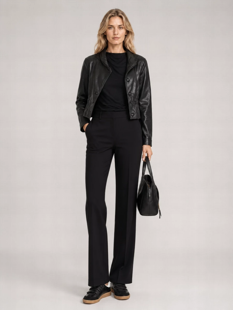 Isabel Marant Calfskin Leather Asymmetric Jacket