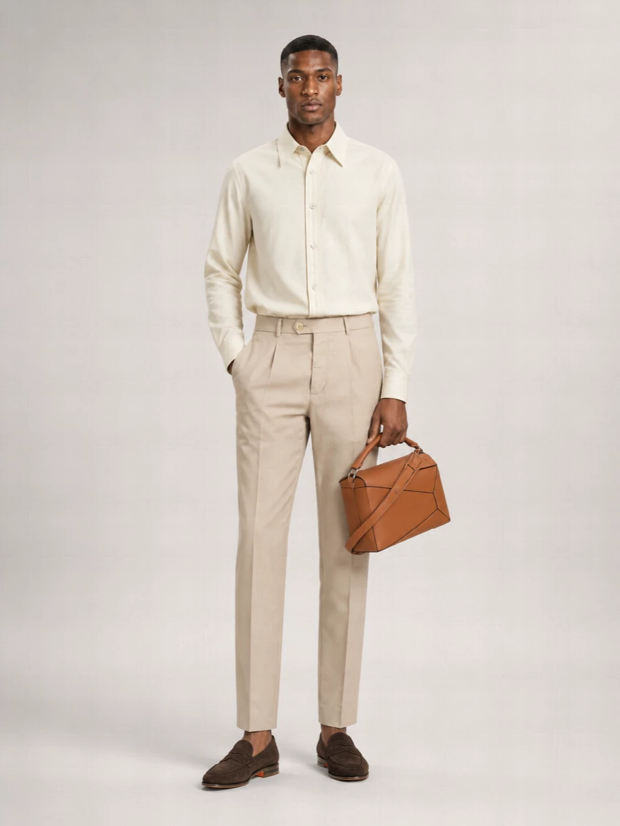 Santoni Calfskin Leather Loafers