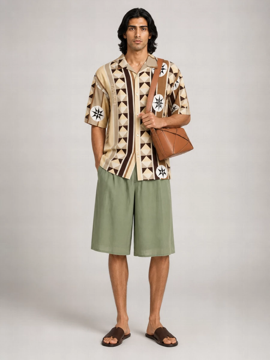 Loewe Paula's Ibiza Silk Printed Shirt