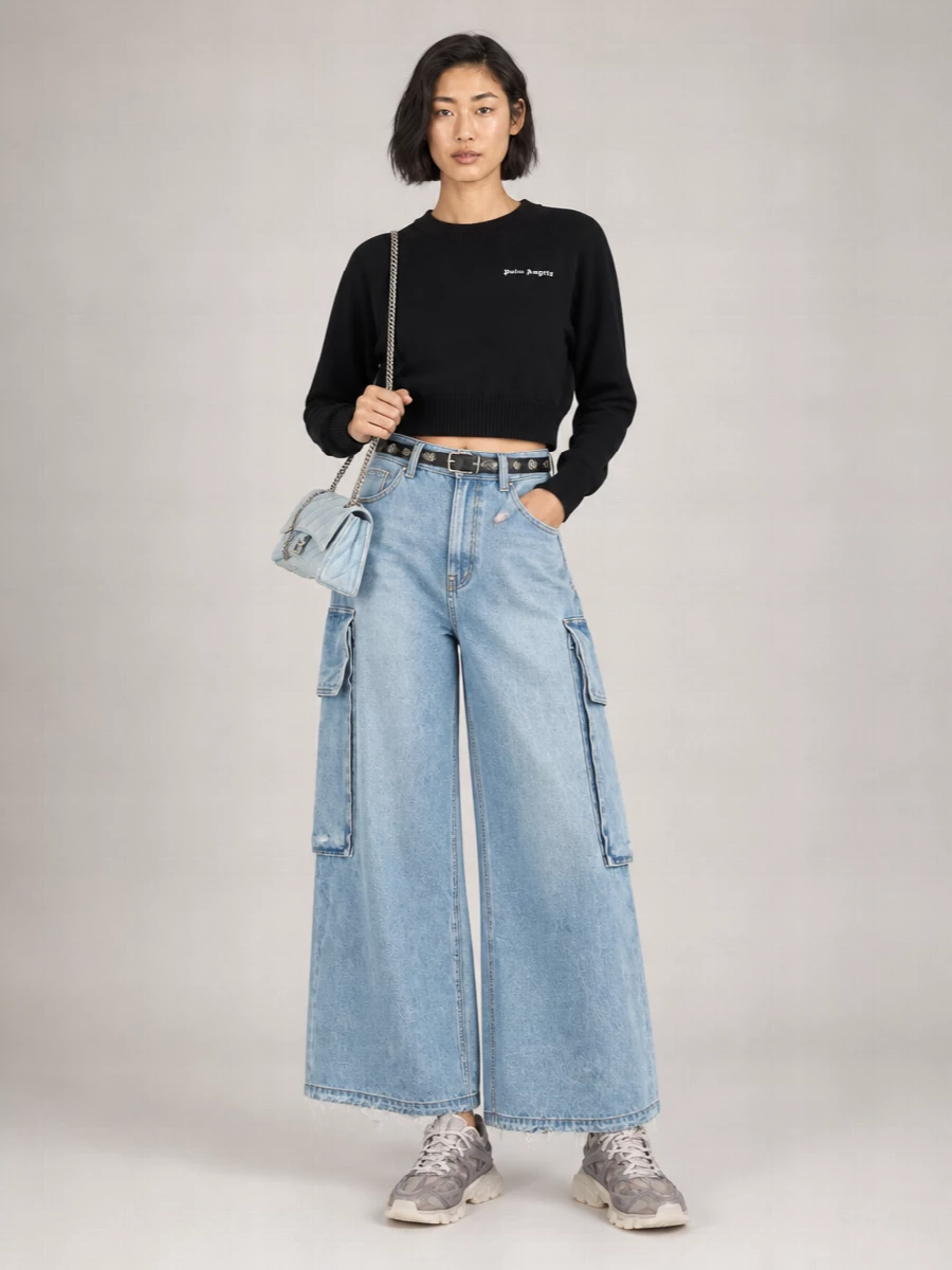 Palm Angels Denim Flared-Leg Jeans