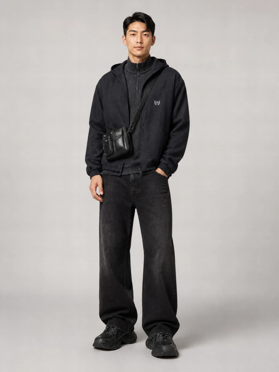 Balenciaga Linen Blend Hooded Jacket