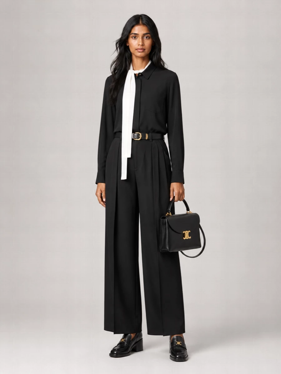 Sacai wide-leg trousers