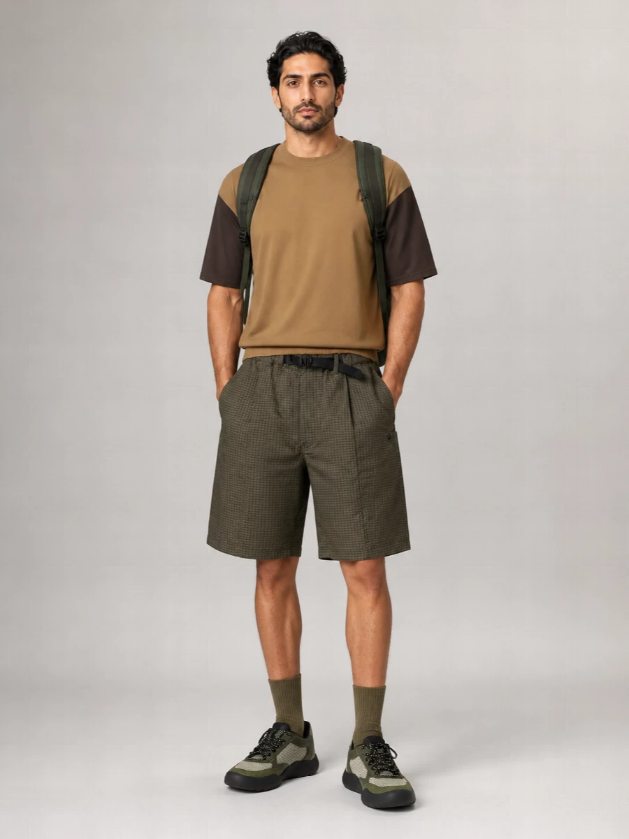 Comme Des Garçons Checked Cargo Shorts