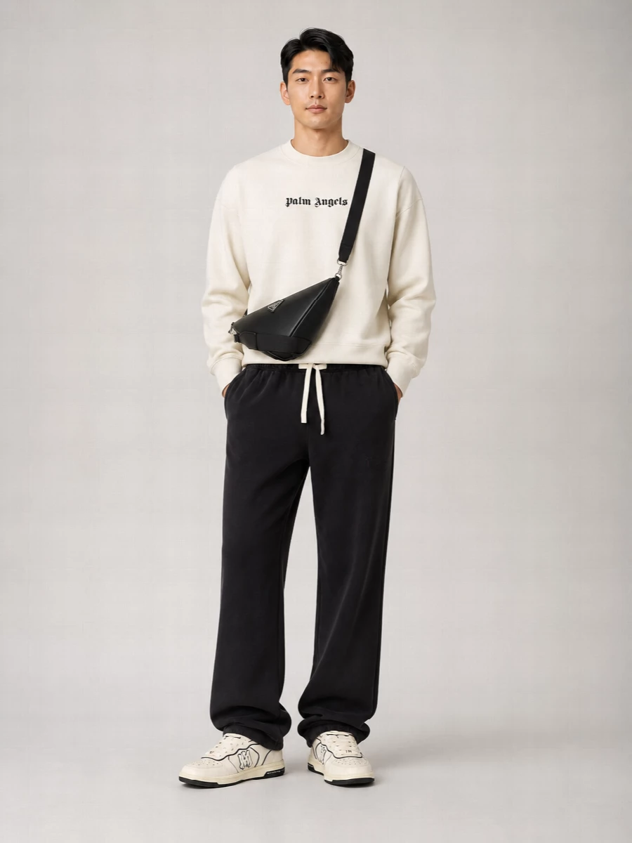 Palm Angels Cotton Oversized Sweatshirt