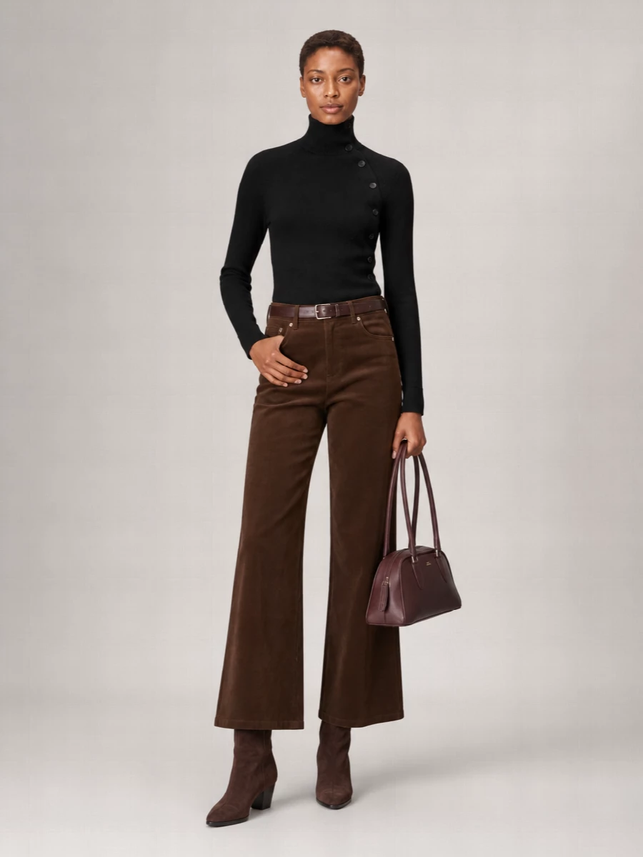 Dondup Velvet Wide-Leg Trousers