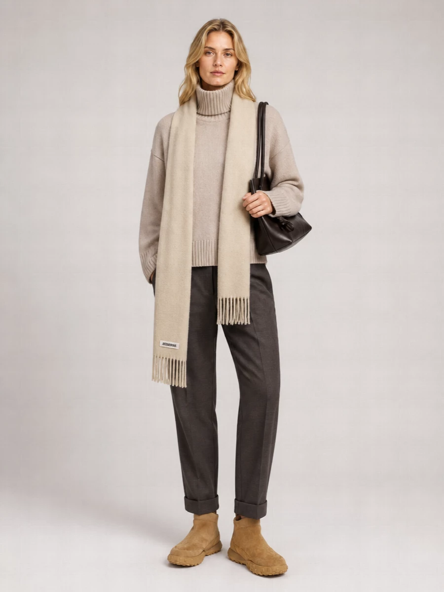 Soeur Merino Wool Ribbed Turtleneck Jumper