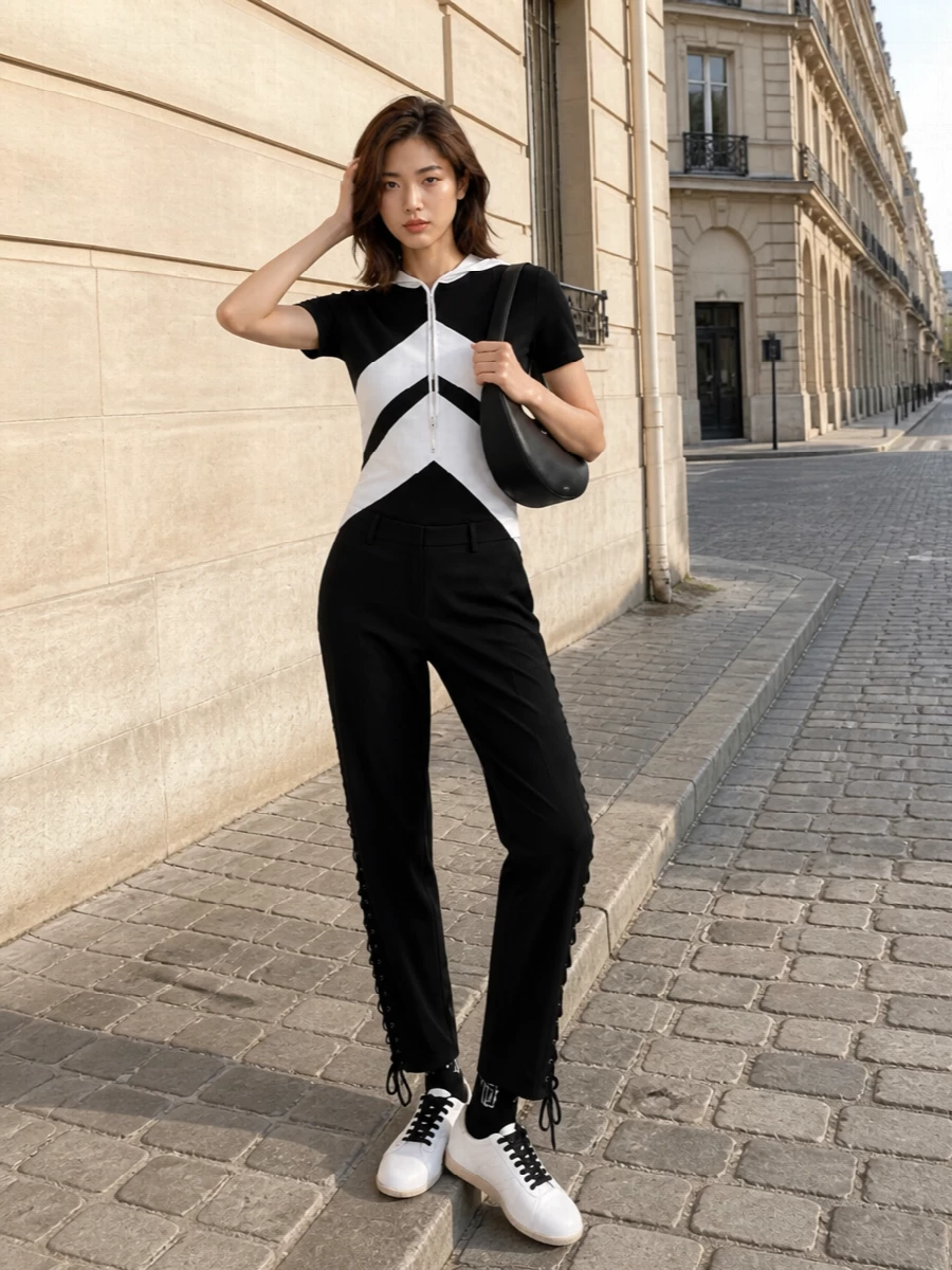 Gaultier hoodie lace up trousers y3 sneakers