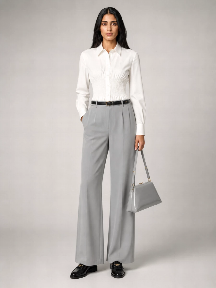Magda Butrym Wool Wide-Leg Trousers
