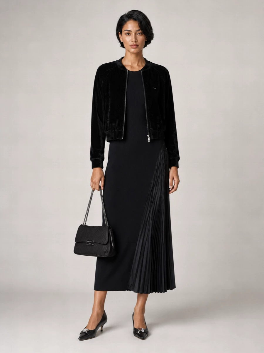 Emporio Armani Velvet Clutch Bag