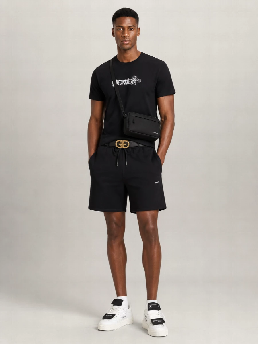 Off-White Cotton Short-Sleeve T-Shirt