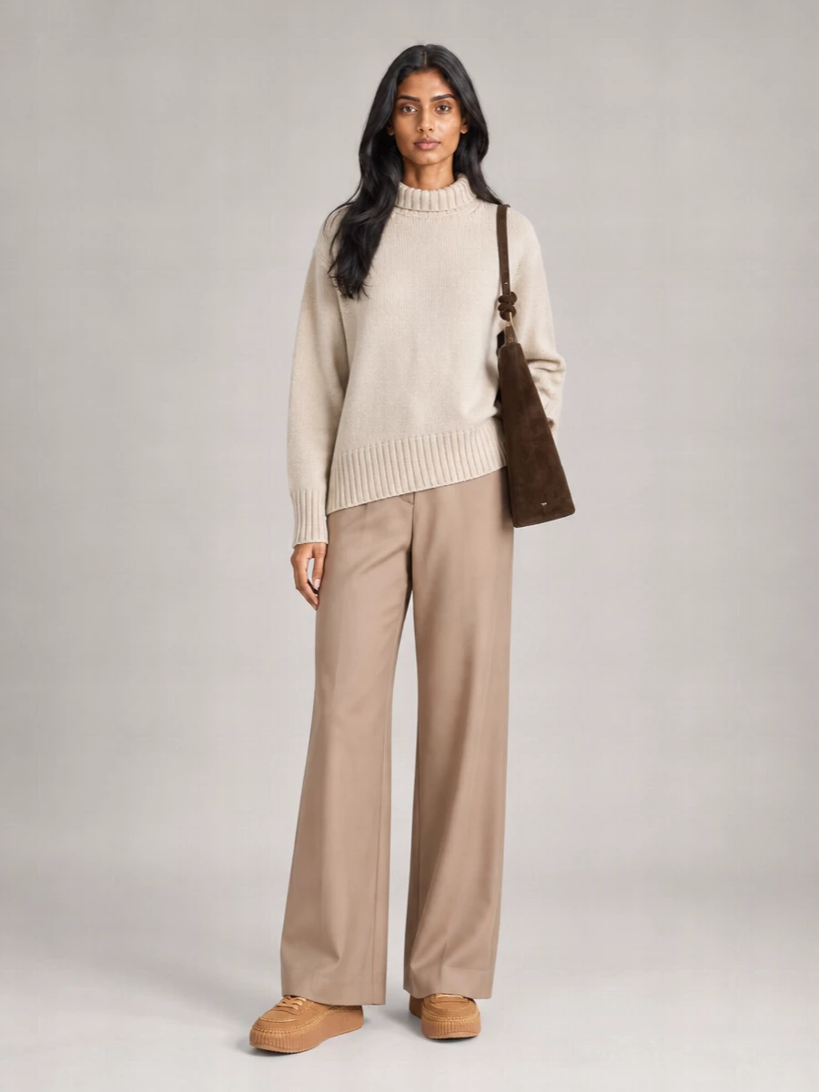 Anya Hindmarch Na Suede Leather Shoulder Bag