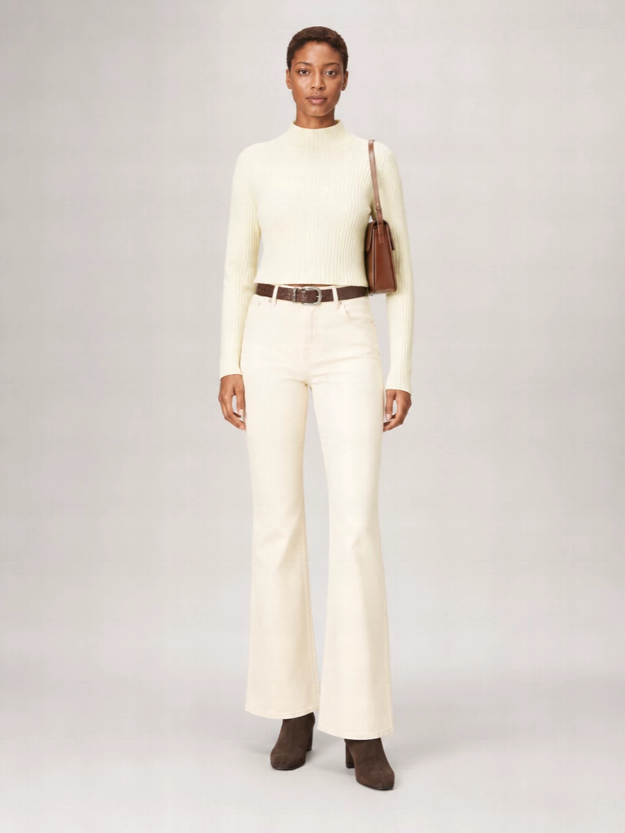 7 For All Mankind Denim High-Rise Straight-Leg Jeans