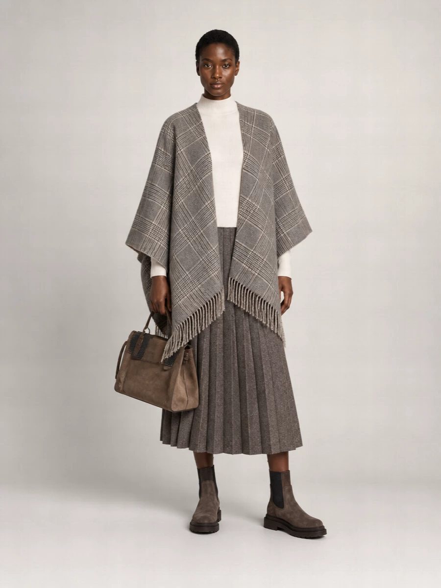 Brunello Cucinelli cashmere poncho