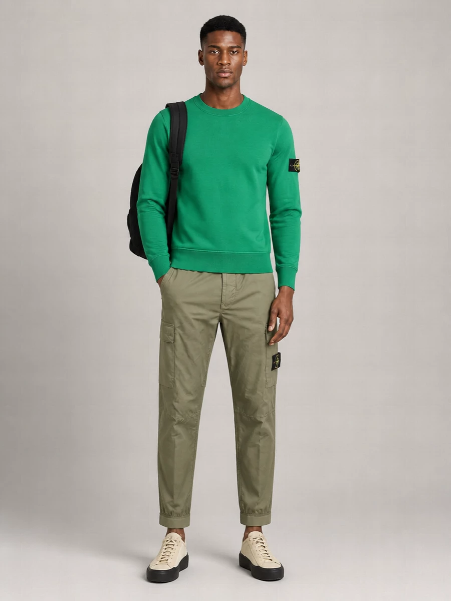Stone Island Cotton Crew Neck Sweatshirt