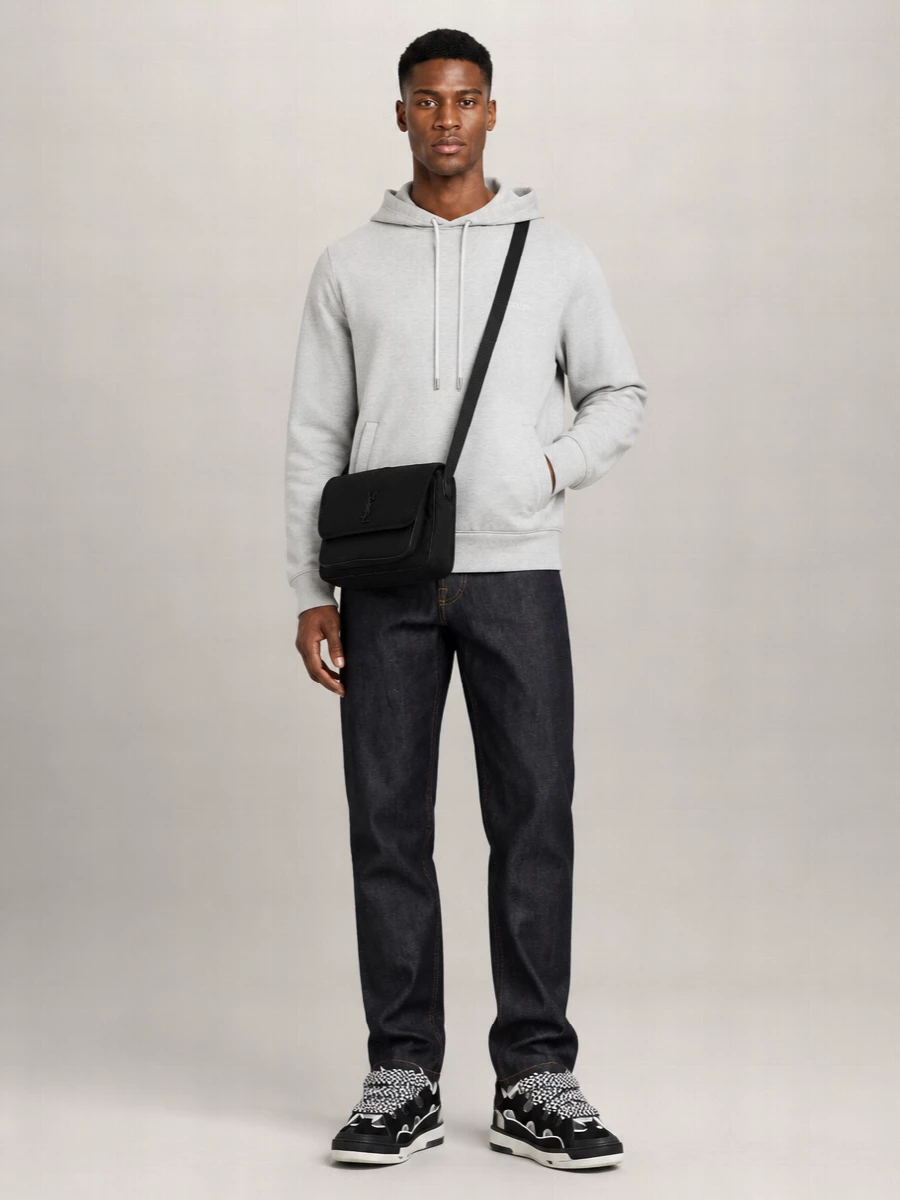 Saint Laurent Quilted Messenger Bag
