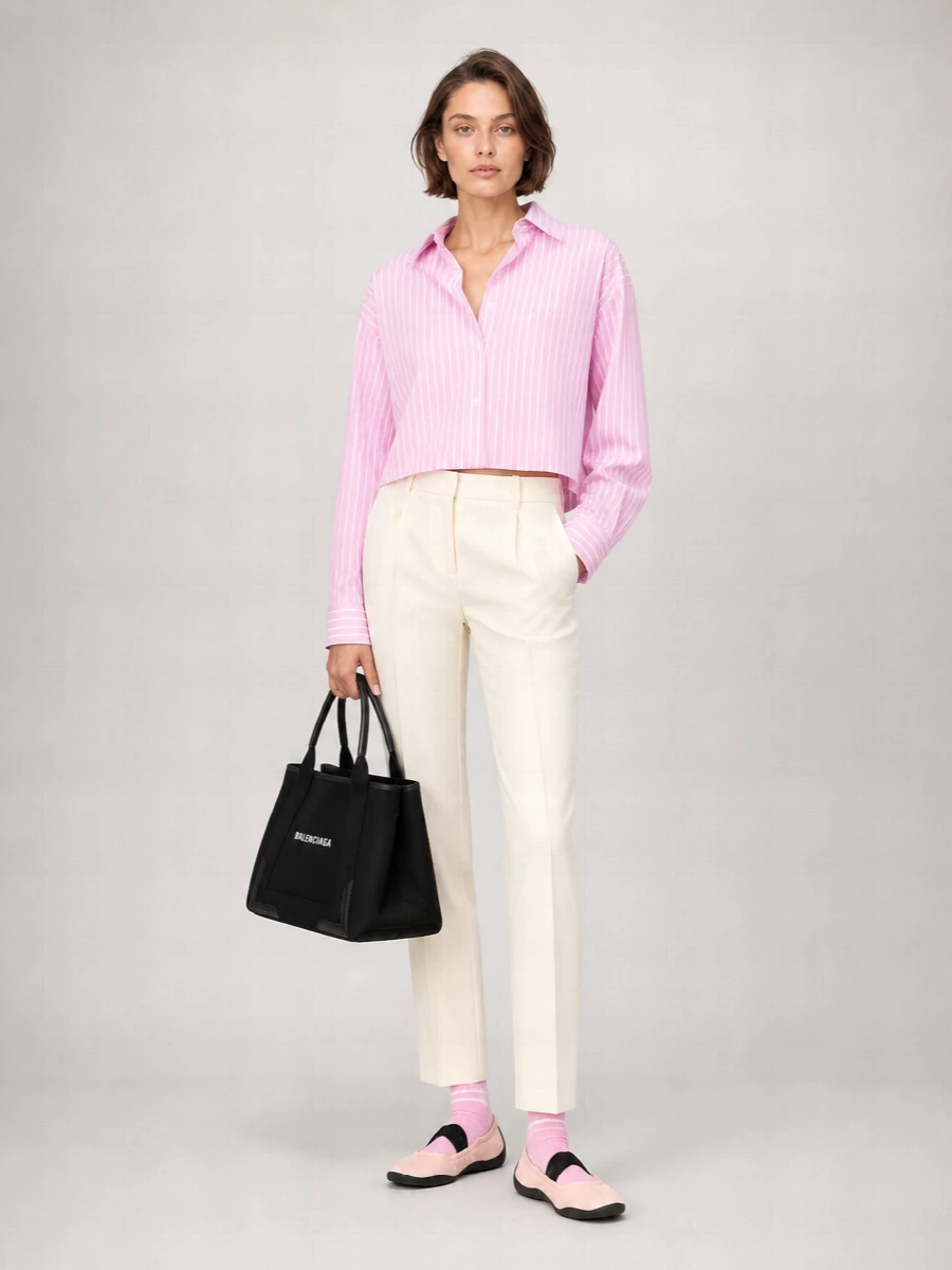 Balenciaga Satin Ballet Flats