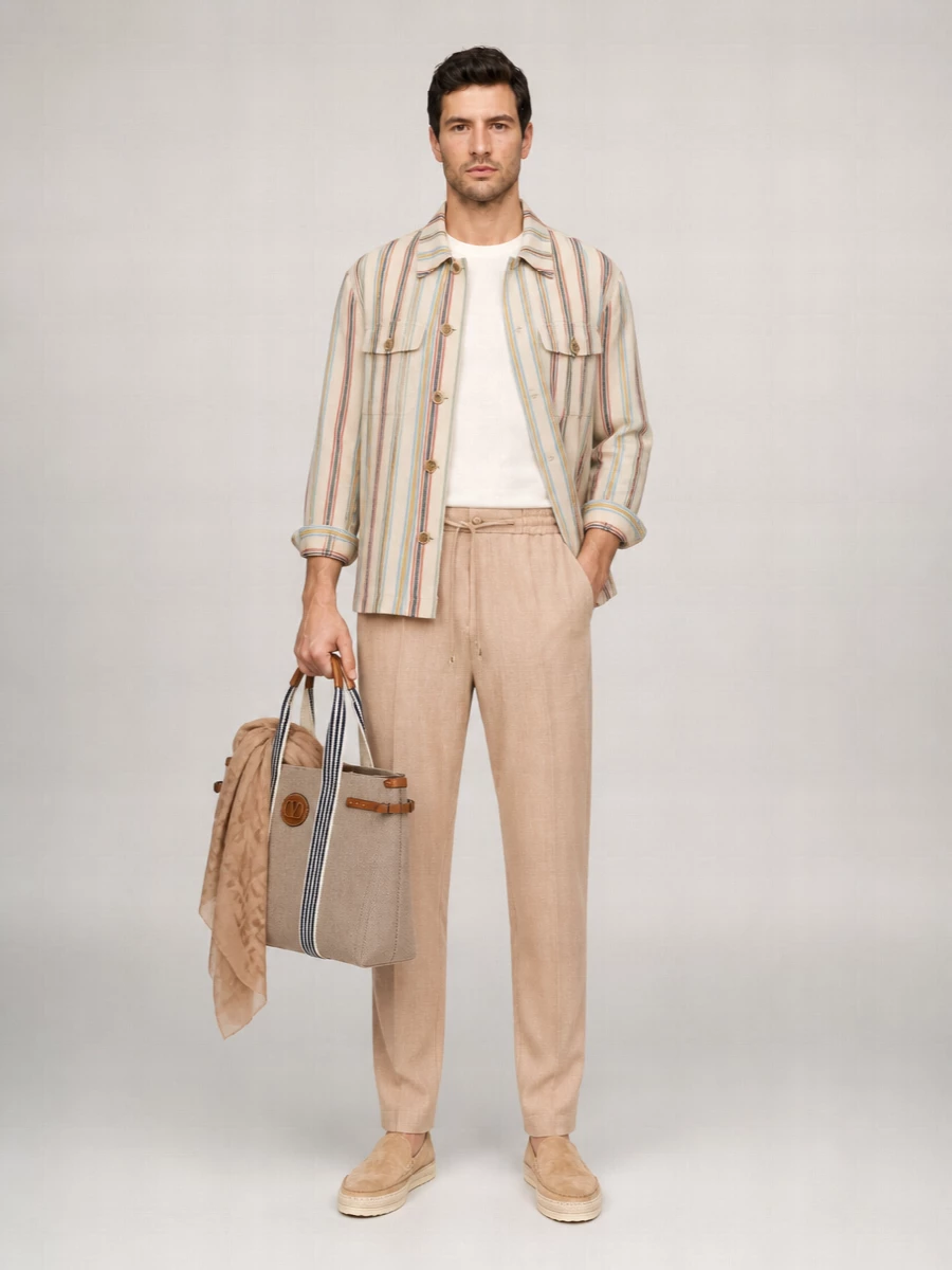 Etro Striped Linen Overshirt