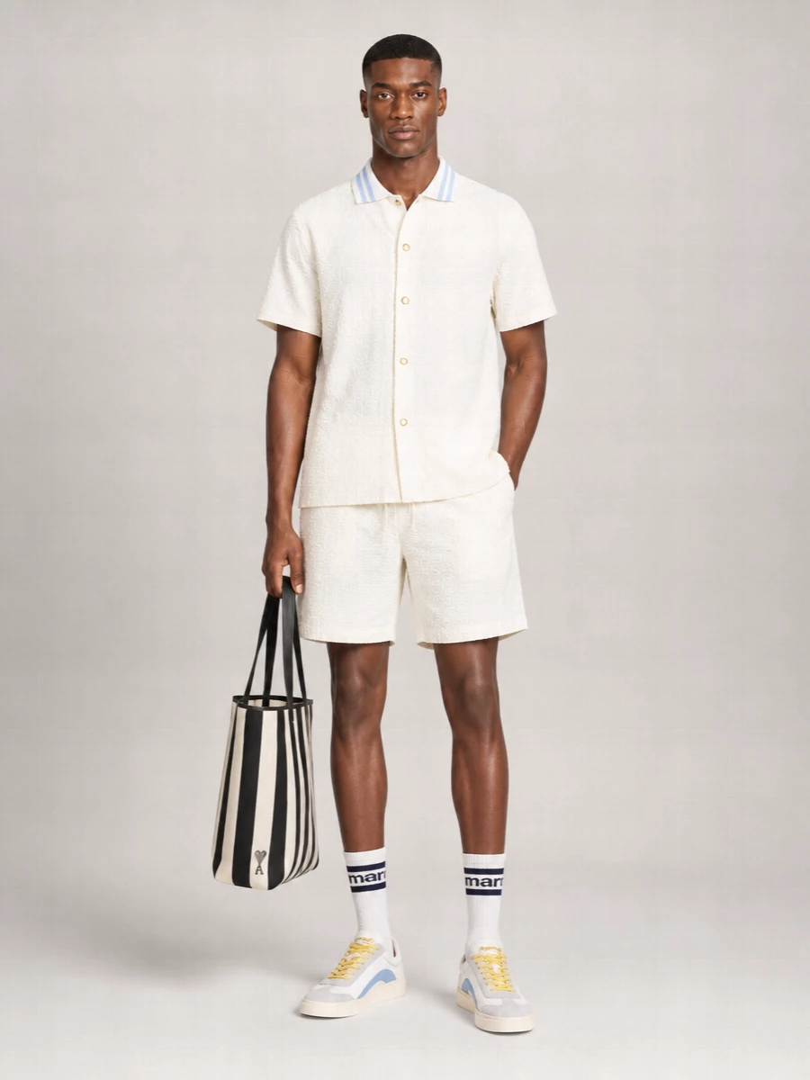 Drôle De Monsieur Cotton Monogram Shirt