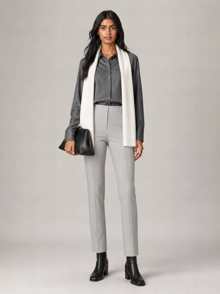The Attico Wool Blend Long-Sleeve Shirt
