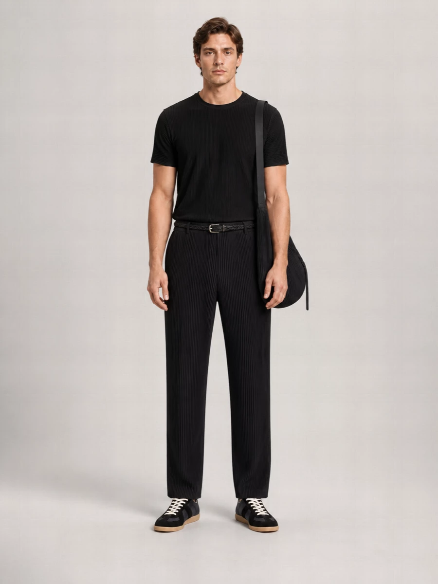 Homme Plisse Issey Miyake Pleated Straight-Leg Trousers