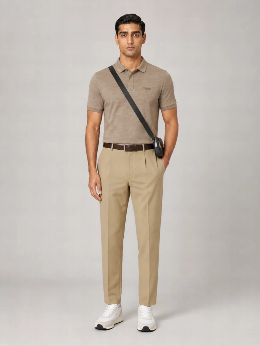 Boss Cotton Wool Polo Shirt