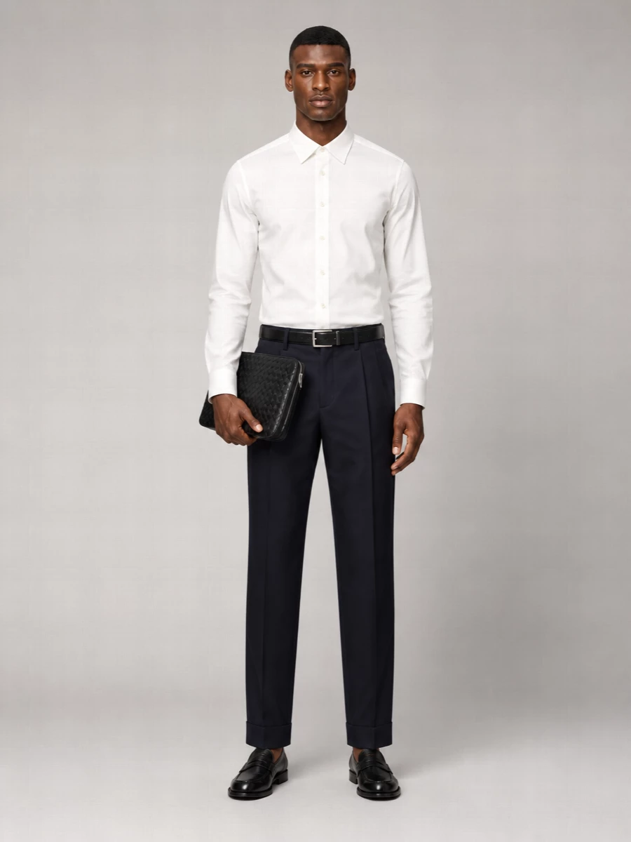 Prada Wool Blend Tailored Trousers