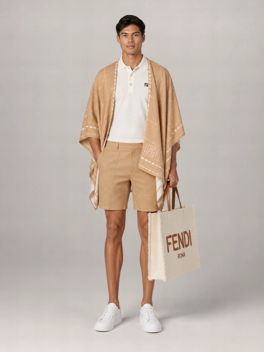 Fendi Jacquard Tote Bag