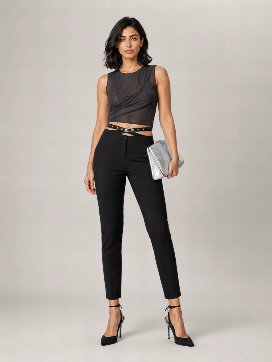 The Attico Virgin Wool Slim-Fit Trousers