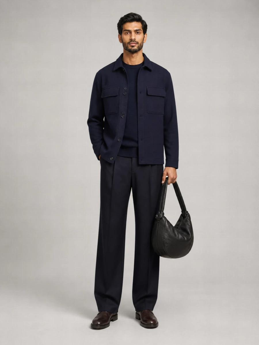 Lardini Virgin Wool Shirt Jacket