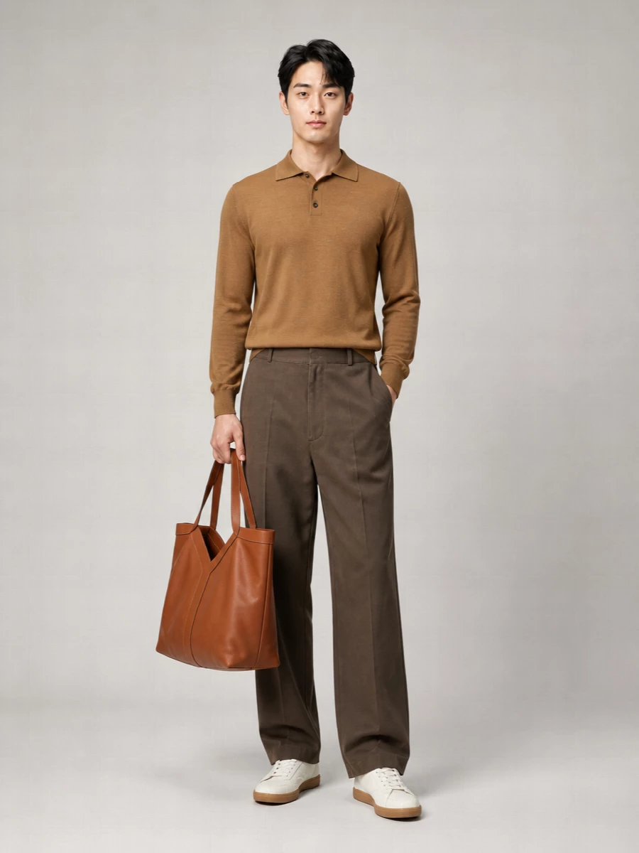 Saint Laurent Calf Leather Oversized Tote Bag